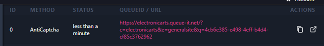 Example queue on EA